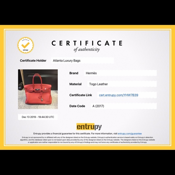 SOLD!!! 2017 Hermès Sac Berkin 35 Veau Togo - Picture 9 of 9